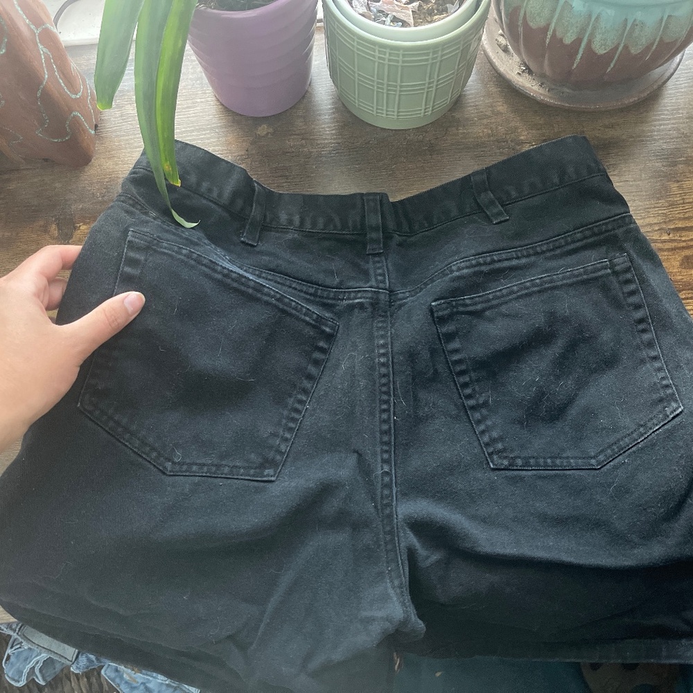 Vintage black jean shorts